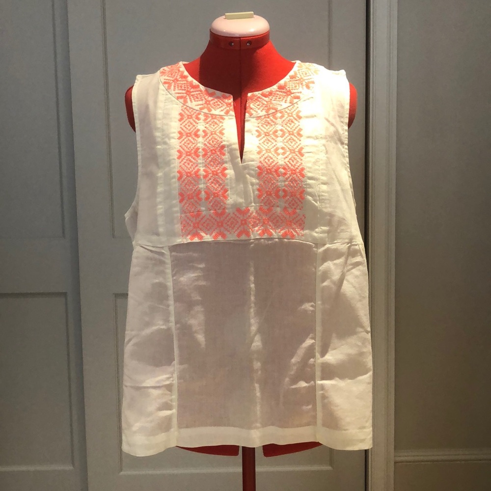 Old Navy Cotton Embroidered Tank Top Size L